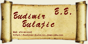 Budimir Bulajić vizit kartica